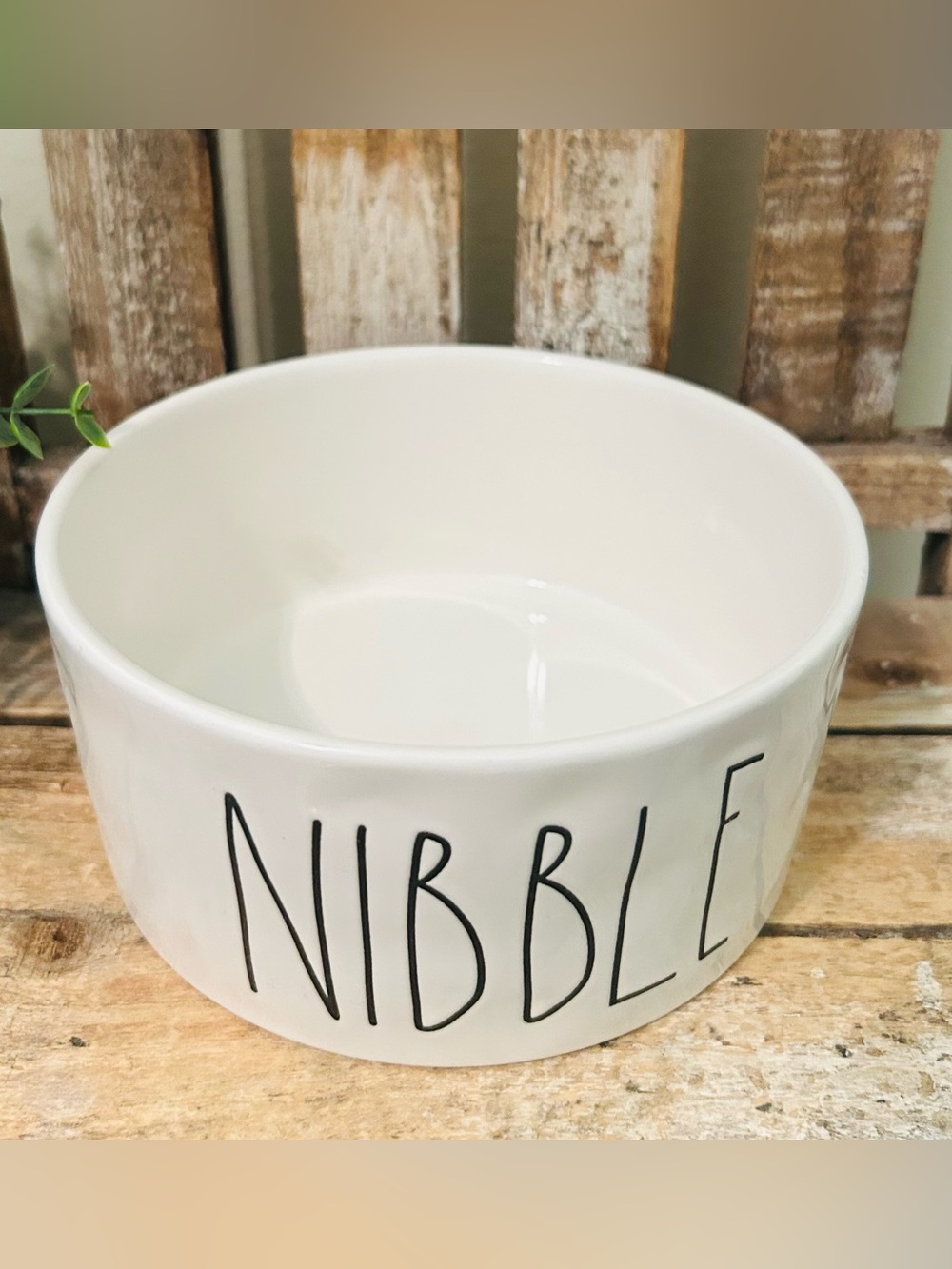 Rae Dunn Medium NIBBLE Dog Bowl